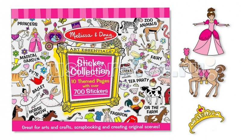 Melissa & Doug Набор стикеров розовыйНабор стикеров розовый Melissa & Doug Набор стикеров розовыйНабор стикеров розовыйMelissa & Doug Набор стикеров розовый - обязательно понравится Вашей малышке, ведь в нём есть принцессы, одежда, аксессуары, очаровательные животные, цветы, феи и многое другое с помощью которых можно создать картину или рассказать историю. В этом гигантском наборе Вы найдете 800 стикеров! Стикеры помогают детям развивить творческое мышление, художественные навыки и чувство вкуса.<br>