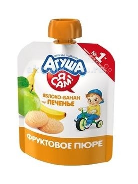 Агуша Фруктовое пюре Я сам! Яблоко-банан-печенье 90 гФруктовое пюре Я сам! Яблоко-банан-печенье 90 г Агуша Фруктовое пюре Я сам! Яблоко-банан-печенье 90 гФруктовое пюре Я сам! Яблоко-банан-печенье 90 гФруктовое пюре Агуша Я сам! Яблоко-банан-печенье Состав: яблочное пюре, банановое пюре, концентрированный яблочный сок, натуральный ароматизатор печенья, регулятор кислотности - сок лимонный концентрированный. Пищевая ценность: На 100 г продукта: углеводы – 18,3 г, калий - 200 мг. Энергетическая ценность: 80 ккал/335 кДж Условия хранения: Хранить при температуре от 0°С до +25°С и относительной влажности воздуха не выше 75%. Открытую упаковку хранить в холодильнике при температуре от +2°С до +6°С не более суток.<br>