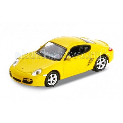 Welly Модель машины 1:87 Porsche Cayman SМодель машины 1:87 Porsche Cayman S Welly Модель машины 1:87 Porsche Cayman SМодель машины 1:87 Porsche Cayman SМодель машины 1:87 Porsche Cayman S Коллекционная модель машины масштаба 1:87 Porsche Cayman S. Модель машины максимально приближена к внешнему виду реального автомобиля, вплоть до мельчайших деталей передающие внешность шикарного спорткара. Корпус модели выполнен из металла, материалом для всех остальных деталей в конструкции авто послужила высококачественная пластмасса. Колеса машинки вращаются, а двери могут открываться. Поэтому такая металлическая игрушечная машинка может стать не только игрушкой, но и частью автомобильной коллекции, которую может собирать как ребёнок, так и взрослый. Играя, ребёнок сможет развить воображение, двигательную активность, мелкую моторику пальцев, речь и фантазию.<br>