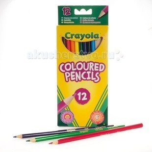 Crayola Набор из цветных карандашей 12 шт.Набор из цветных карандашей 12 шт. Crayola Набор из цветных карандашей 12 шт.Набор из цветных карандашей 12 шт.Карандаши Crayola Набор из 12 цветных карандашей - имеют повышенную ударопрочность. Благодаря широкому грифелю с треугольным сечением (0,33 см в диаметре), менее других подверженному раскалываниям при падении, эти принадлежности для рисования дольше служат своему владельцу. Карандаши изготовлены из высококачественной гладкой древесины, которая легко поддается затачиванию и не расслаивается в процессе. В упаковке вы найдете 11 карандашей ярких цветов и 1 белый карандаш. С помощью него можно добиваться более мягких и нежных оттенков на вашем рисунке. Длина каждого карандаша – 17,5 см, ширина – 0,7 см. Этими карандашами могут рисовать дети старше 3 лет.<br>