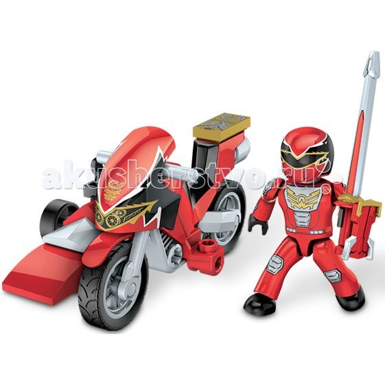 Конструктор Mega Bloks Мини-набор Могучие рейнджеры на мотоциклеМини-набор Могучие рейнджеры на мотоцикле Конструктор Mega Bloks Мини-набор Могучие рейнджеры на мотоциклеМини-набор Могучие рейнджеры на мотоциклеКонструктор Mega Bloks Мини-набор Могучие рейнджеры на мотоцикле - персонажи сериалов, на которых выросло не одно поколение мальчишек. Многие из них мечтают быть похожими на своих любимых героев. Ваш ребенок будет рад тому, что теперь он сможет играть с невероятными Могучими рейнджерами! Конструктор от известного бренда Mega Bloks Мини-набор Могучие рейнджеры на мотоцикле Красный рейнджер из 28 деталей рассчитан на ребенка старше 6 лет. Среди элементов игрушки вы найдете не только фигурку красного рейнджера, способную сидеть на мотоцикле, стоять и держать меч, но и сам мотоцикл с коляской-подставкой для меча, крутящимися колесами и оружие.<br>
