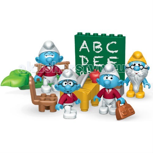Конструктор Mega Bloks Средний набор Из жизни Смурфиков ШколаСредний набор Из жизни Смурфиков Школа Конструктор Mega Bloks Средний набор Из жизни Смурфиков ШколаСредний набор Из жизни Смурфиков ШколаКонструктор Mega Bloks Средний набор Из жизни Смурфиков Школа - вместе с набором Из жизни Смурфиков Школа вы узнаете больше о любимых персонажах. Как проходят их занятия? Чему они учатся? Конструктор Mega Bloks Средний набор из жизни Смурфов Школа состоит из 33 деталей. В комплект входит редкая фигурка Дедушки Смурфа, фигурки Умника, Сони и Растяпы, а также разнообразные элементы, необходимые для настоящего класса – доска, парта, стул, учебник, портфель и многое другое. Игрушка предназначена для детей от 4 лет.<br>