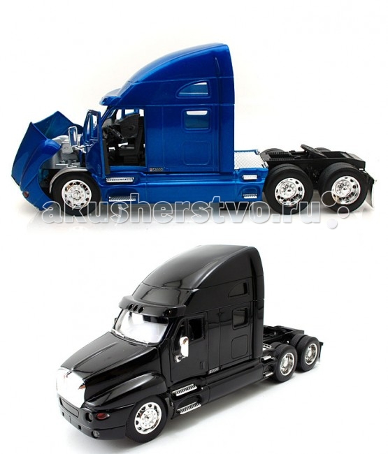 Jada Diekast Модель Kenworth T200 Tractor 1:32Diekast Модель Kenworth T200 Tractor 1:32 Jada Diekast Модель Kenworth T200 Tractor 1:32Diekast Модель Kenworth T200 Tractor 1:32Масштабная модель Jada Toys Diekast Kenworth T200 Tractor 1:32 - точная копия настоящего автомобиля c высокой степенью детализации, которая одинаково понравится как взрослому, так и ребенку. Игрушка выполнена из прочного металла с пластиковыми элементами и имеет открывающиеся двери, багажник и капот. Корпус сделан литьевым способом, что обеспечит высокую прочность и долговечность в использовании автомобиля, а также максимальную схожесть с прототипом. Машинка станет хорошей игрушкой для ребенка и отличным дополнением к любой коллекции масштабных автомоделей. Компания Jada Toys выпускает коллекционные модели автомобилей. Обладает лицензиями на производство тюнингованных моделей машин от известных мировых марок: Mercedes-Benz, Hammer, Ford, Chevrolet, Cadillac, Nissan, BMW, Mitsubishi, Mazda, Toyota, Volkswagen, Subaru, Lamborghini. Jada Toys имеет эксклюзивную лицензию на выпуск Chevrolet Camaro во всех масштабах, премию от компании Ford за дизайн и креативность моделей.<br>