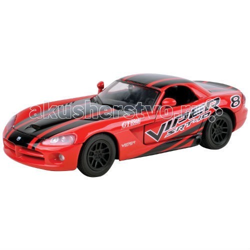 MotorMax Машинка коллекционная 1:24 GT Racing 2003 Dodge Viper SRT10Машинка коллекционная 1:24 GT Racing 2003 Dodge Viper SRT10 MotorMax Машинка коллекционная 1:24 GT Racing 2003 Dodge Viper SRT10Машинка коллекционная 1:24 GT Racing 2003 Dodge Viper SRT10MotorMax Машинка коллекционная 1:24 GT Racing 2003 Dodge Viper SRT10 - маленькая копия автомобиля Racing 2003 Dodge Viper, сделанная из литого металла по технологии Die-Cast, понравится как ребенку, так и взрослому коллекционеру. Motormax — бренд из Гонконга, который известен пристальным вниманием к деталям, поэтому играть с маленьким экземпляром дорогого авто — невероятное удовольствие. Игрушечная машина выглядит стильно, реалистично и будоражит кровь своим видом! Представленная в масштабе 1:24, игрушка максимально соответствует настоящему автомобилю как внешне, так и внутренне: у игрушки открывающиеся двери, капот и багажник, а передние колеса поворачиваются вбок. Шины легко и плавно катаются по плоской поверхности и сделаны из натуральной резины. Интерьер внутри салона воссоздан со 100% точностью. Игра с машинкой развивает мелкую моторику и воображение, приносит настоящее удовольствие. Пожалуй, это лучший выбор для юного водителя.<br>