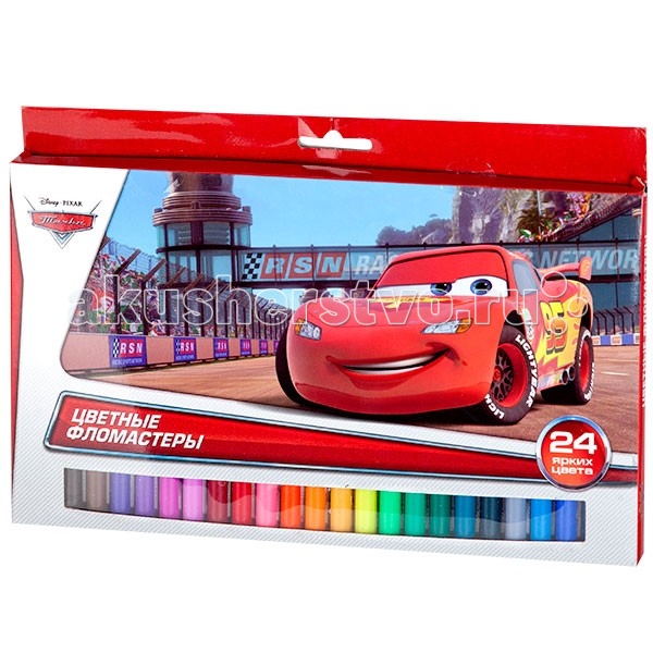 Фломастеры Играем вместе disney Тачки 24 цвета 24FL-DCAR от Акушерство Фломастеры Играем вместе disney Тачки 24 цвета 24FL-DCAR от Акушерство
