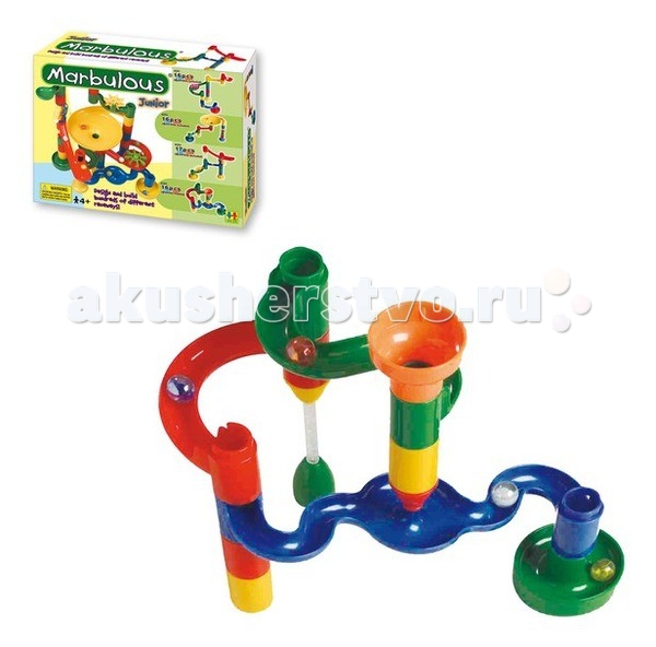 Конструктор Tototoys Marbulous 284 (16 деталей)Marbulous 284 (16 деталей) Конструктор Tototoys Marbulous 284 (16 деталей)Marbulous 284 (16 деталей)Tototoys Конструктор Marbulous для малышей. Многофункциональные, комбинируемые конструкторы для малышей состоят из набора ярких, разноцветных узлов для сборки увлекательных лабиринтов. Игроки запускают стеклянные, разноцветные шарики, направляя их на различные этапы лабиринтов. Широкий выбор, хорошее качество, безопасное и оригинальное оформление игрушек помогают в развитии интеллектуальных, психических и физических способностей ребенка. Игра с Tototoys развивает пространственное мышление, воображение, мелкую моторику рук, а также дает представление о физических свойствах шара и законе всемирного тяготения. 16 деталей, 4 радужных шара диаметром 1,5 см. Инструкция по сборке из фигурного картона на липучке.<br>