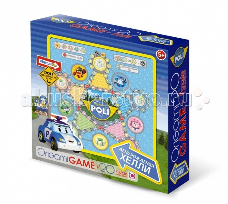 Robocar Poli Настольная игра День рождения ХеллиНастольная игра День рождения Хелли Robocar Poli Настольная игра День рождения ХеллиНастольная игра День рождения ХеллиRobocar Poli Настольная игра День рождения Хелли - это увлекательное времяпровождение для 2-4 человек. В настольной игре Robocar Poli ребенка ждет увлекательное путешествие в мир персонажей одноименного мультфильма. По сюжету, ему предстоит поздравить с днем рождения обаятельного вертолетика по имени Хелли. Правила очень просты, как и в любой другой игре-ходилке. Участники кидают кубик, чтобы узнать, как далеко им предстоит продвинуться по игровому полю. Есть также и карточки-события с частями подарков, которые сделают игру еще более интересной и динамичной.<br>
