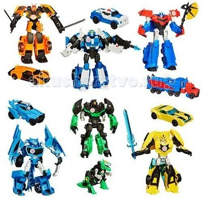 Transformers Hasbro Роботс-ин-Дисгайс ВойныHasbro Роботс-ин-Дисгайс Войны Transformers Hasbro Роботс-ин-Дисгайс ВойныHasbro Роботс-ин-Дисгайс ВойныИгровая фигурка Robots In Disguise от торговой марки Hasbro станет желанным подарком для любого мальчишки, с таким трансформером он сможет придумать множество разнообразных увлекательных игр. Несколькими простыми движениями, фигурка трансформируется в мощную машину, а затем быстро и легко трансформируется обратно. Трансформация происходит в 7-8 шагов. Игрушечная модель автобота великолепно детализированная копия героя из популярного мультсериала. Игрушка выполнена из прочного безопасного высококачественного пластика. Соберите свою команду автоботов, и у десептиконов не останется шансов на земле! Высота робота: 14 см. Материал: высококачественный пластик.<br>