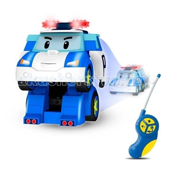 Robocar Poli Робот-трансформер Поли на радиоуправленииРобот-трансформер Поли на радиоуправлении Robocar Poli Робот-трансформер Поли на радиоуправленииРобот-трансформер Поли на радиоуправленииRobocar Poli Робот-трансформер Поли на радиоуправлении Добрый и смелый полицейский Поли из полюбившегося мультфильма готов всегда прийти на помощь, а управлять им очень легко: кнопки большого размера необыкновенно удобны для ребенка от 3 лет. Игрушка прекрасно развивает логику и реакцию, воображение, умение рассчитывать свои действия и получать результат, анализировать причины неудач, а также обучает навыкам обращения с предметами. Особенности: Управляется при помощи пульта дистанционного управления. полицейская машина легко трансформируется в робота. Движения машины разнообразны: вперед, назад, вправо, влево. при трансформации в робота издает звуки сирены и 3 мелодии. Звуковые эффекты сопровождаются мигалкой и подсветкой фар. Игрушка выполнена из высококачественного пластика. Детали и края аккуратно обработаны. Безопасность товаров – визитная карточка компании Robocar Poli. На основе специальных тестов товарам присваивается значок CE, широко известный всем покупателям знак качества товара соответственно европейским стандартам.<br>