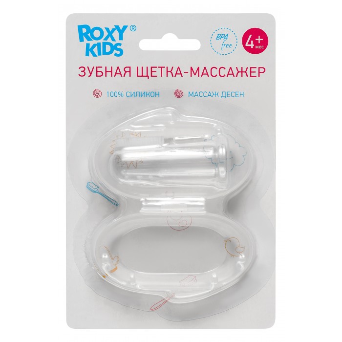 Roxy Зубная щетка-массажерЗубная щетка-массажер Roxy Зубная щетка-массажерЗубная щетка-массажерRoxy Зубная щетка-массажер в футляре предназначена для приучения малыша к гигиене с самого раннего возраста. Щеточка упакована в полипропиленовый пенал, который предотвращает попадание грязи внутрь. Удобна для использования в домашних условиях, а также в поездке.<br>