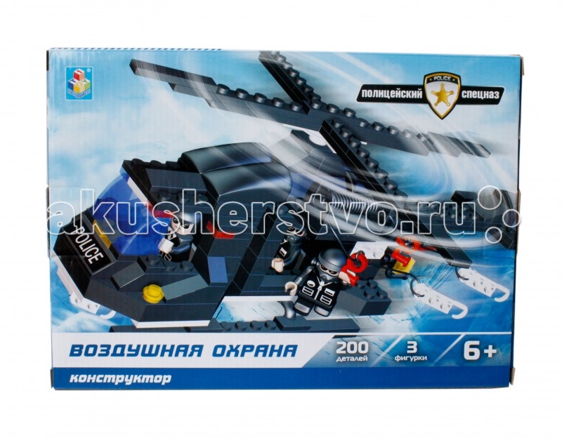 Конструктор 1 Toy Полицейский спецназ Воздушная охрана (200 деталей)Полицейский спецназ Воздушная охрана (200 деталей) Конструктор 1 Toy Полицейский спецназ Воздушная охрана (200 деталей)Полицейский спецназ Воздушная охрана (200 деталей)Конструкторы 1 Toy серии Полицейский спецназ позволят провести любую операцию по поимке преступников или даже целых банд, при помощи современной технике и разнообразных транспортных средств. Вертолет воздушной охраны всегда придет на помощь, даже если что-то происходит на воде. Оборудован лебедками и всем, что необходимо для спуска экипажа на землю не приземляясь или поднятия, пострадавших с земли или воды. В наборе 3 фигурки лучших спасателей из главного штаба Набор состоит из 200 деталей Легко собирается по инструкции, входящей в набор Совместим с Lego<br>