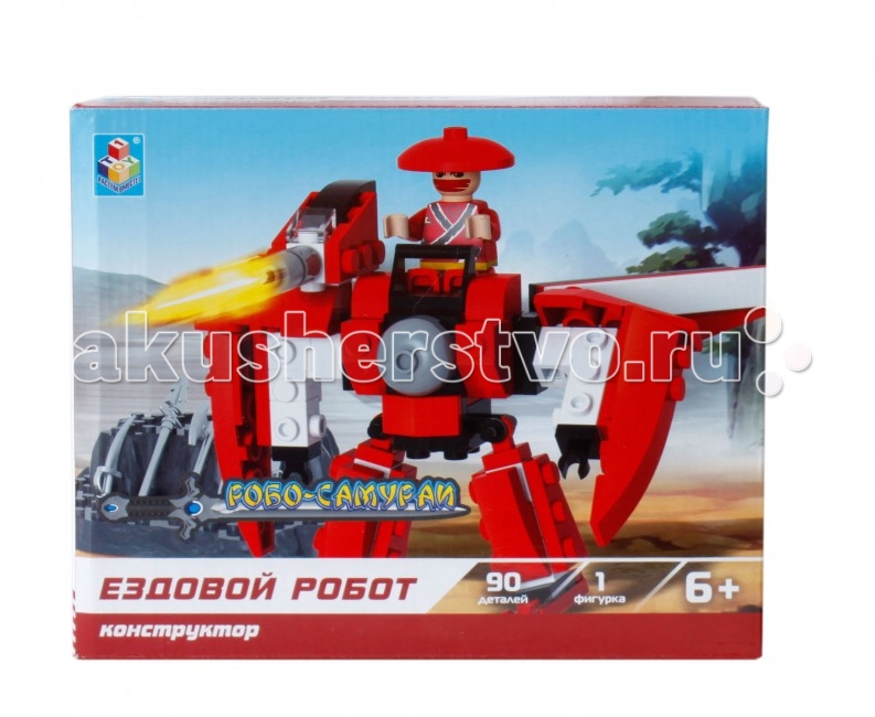 Конструктор 1 Toy Робосамураи Ездовой робот (90 деталей)Робосамураи Ездовой робот (90 деталей) Конструктор 1 Toy Робосамураи Ездовой робот (90 деталей)Робосамураи Ездовой робот (90 деталей)В конструкторах 1 Toy cерии Робо-самураи действия разворачиваются в параллельной вселенной, где непревзойденные воины самураи обладают не только своей превосходной сноровкой и оружием, но и не менее смертоносными роботами. Универсальный ездовой робот, самое простое оружие из вооружения робо-самураев. Помогает поднимать тяжелые грузы и оснащен пушкой на одном из плечей. в набор входит 1 фигурка самурая набор состоит из 90 деталей легко собирается по инструкции, входящей в набор совместим с Lego<br>