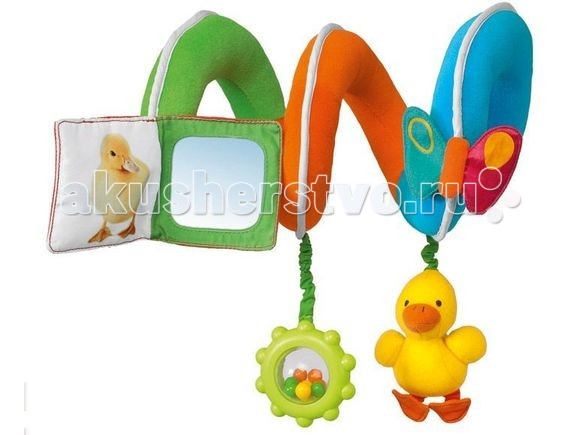 Подвесная игрушка Chicco для прогулочной коляски Утёнокдля прогулочной коляски Утёнок Подвесная игрушка Chicco для прогулочной коляски Утёнокдля прогулочной коляски УтёнокЯркая подвеска Chicco Утенок будет веселить малыша дома и на прогулке! Забавные игрушки: книжечка с безопасным зеркальцем подвеска с разноцветными бусинами утенок и бабочка Легко крепится к коляске Развивает тактильные ощущения<br>