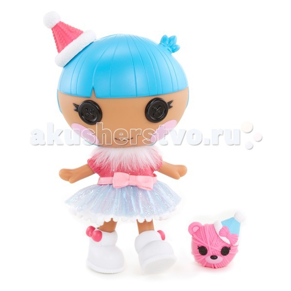 Lalaloopsy Кукла Праздничная Снежинка 539773Кукла Праздничная Снежинка 539773 Lalaloopsy Кукла Праздничная Снежинка 539773Кукла Праздничная Снежинка 539773Праздничная Снежинка 539773 Снежинка очень любит зиму и новый год. Она одета в праздничное платьице с блестящей юбкой, на голову одета зимняя шапочка. Ручки и ножки двигаются на шарнирах, вращается голова. В комплект входит очаровательный питомец — розовый клубок в смешном колпачке. Высота куклы: 18 см<br>