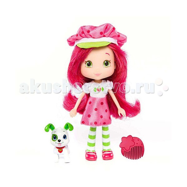 Strawberry Shortcake Кукла Земляничка 15 см с питомцемКукла Земляничка 15 см с питомцем Strawberry Shortcake Кукла Земляничка 15 см с питомцемКукла Земляничка 15 см с питомцемКукла Земляничка 15 см с питомцем 12231 Набор 12230 из маленькой куколки Шарлотты Землянички и ее питомца из мультипликационного сериала Шарлотта Земляничка. Высота куклы составляет 15 см. Кукла одета в яркое платье - как в мультфильме! В наборе с Земляничкой маленький питомец - забавный щенок с зелеными ушками. Также, в наборе расческа для ухода за длинными волосами куклы.<br>