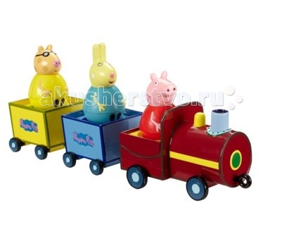 Peppa Pig Игровой набор Поезд Пеппы-неваляшкиИгровой набор Поезд Пеппы-неваляшки Peppa Pig Игровой набор Поезд Пеппы-неваляшкиИгровой набор Поезд Пеппы-неваляшкиPeppa Pig Игровой набор Поезд Пеппы-неваляшки станет замечательным подарком для малышки. Особенности: В поезде есть 3 круглых сидения: по одному в локомотиве и двух отцепных вагончиках – они прекрасно подходят как для неваляшек, так и для обычных фигурок из серии «Peppa Pig». Когда поезд движется, вагончики забавно покачиваются, а Пеппа-неваляшка покачивается и вращается, не выпадая. Покрутите фигурку свинки на столе или полу, и она «затанцует», закрутится, закачается в разные стороны и даже не подумает упасть. Игра с такой очаровательной фигуркой подарит ребятишкам море радости и поможет развивать мышление и координацию движений. Набор совместим с фигурками друзей Пеппы из серии Weebles. Упаковка – подарочная открытая коробка. Товар сертифицирован. В игровом наборе 4 предмета: Паровозик 2 отцепных вагончика на колесиках Пеппа-неваляшка размером 7,8 х 4,5 см Длина поезда: 33 х 7,8 х 8,5 см.<br>