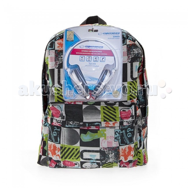 3D Bags Рюкзак Луна с наушникамиРюкзак Луна с наушниками 3D Bags Рюкзак Луна с наушникамиРюкзак Луна с наушникамиРюкзак Луна с наушниками 3DBC490N Стильный, вместительный и практичный, рюкзак понравится и школьникам, и студентам. Просторный внутренний отсек, наружный карман на молнии будут очень удобны в использовании. В комплект входят белые стереонаушники с мягкими ушными подушками. Длина кабеля 2 м, разъем 3.5 мм, сопротивление 32 Ом, диапазон часто - 20 Гц-20000 Гц, выходная мощность - 100 мВт. Материал - полиэстер Размер - 40х32х13 см<br>