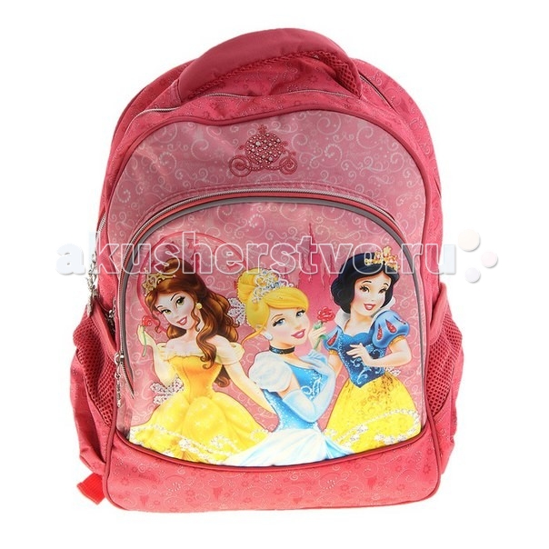 Disney Рюкзак мягкий 3 отделенияРюкзак мягкий 3 отделения Disney Рюкзак мягкий 3 отделенияРюкзак мягкий 3 отделенияРюкзак ортопедический мягкий 3 отделения Disney Принцессы. Ортопедический мягкий рюкзак – это отличный помощник в школьной жизни. Он имеет легкий вес, поэтому ребенку будет с ним очень удобно. В нем есть два больших отделения, подходящих для предметов форматом А4, внутри которых находятся отсеки для тетрадей. С лицевой стороны есть небольшое отделение, в котором расположен карман-органайзер. Два боковых обыкновенных кармана подходят для небольших предметов. Конструкция ортопедической спинки разработана по специальной технологии, позволяющей уменьшить нагрузку на позвоночник ребенка. Широкие регулируемые ремни с мягкой прокладкой равномерно распределяют нагрузку на плечевой пояс. Они имеют удлиненные держатели для облегчения фиксации длины. Светоотражающие элементы на лицевом кармане и лямках повышают безопасность ребенка на дороге в темное время суток. Мягкая ручка удобна для переноски рюкзака в руке. Аксессуар декорирован привлекательным принтом, глиттером и подвесками на молнии в виде короны.<br>