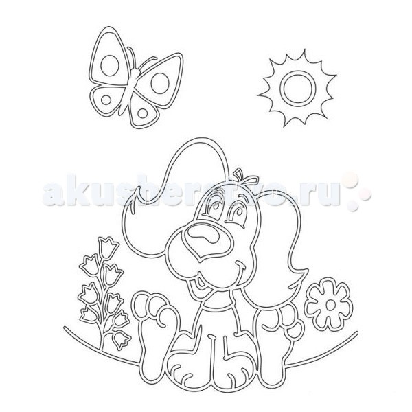 Kidsation Песочный трафарет Собачка с бабочкой от Акушерство Kidsation Песочный трафарет Собачка с бабочкой от Акушерство