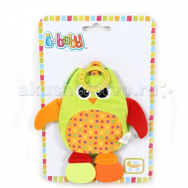 Подвесная игрушка I-Baby Сова-книжкаСова-книжка Подвесная игрушка I-Baby Сова-книжкаСова-книжкаI-BABY Развивающая игрушка книжка подвесная Сова Характеристики: Игрушку можно подвешивать к разным предметам Пластиковое крепление 2-а прорезывателя Элементы шуршания Зеркальце Игрушка выполнена из высококачественных материалов Размер: 28 см.<br>