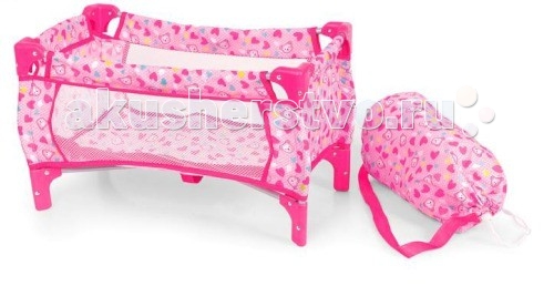 Кроватка для куклы 1 Toy Т54597Т54597 Кроватка для куклы 1 Toy Т54597Т54597Кроватка для куклы 1 Toy Т54597 имеет прочный металлический каркас с пластиковыми элементами, обтянутый тканью ярких расцветок, складывается в специальную сумку-переноску. В комплекте: сумка для хранения.<br>