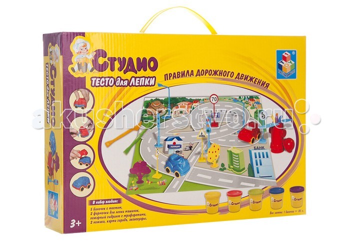 1 Toy Студио Набор теста для лепки ПДД 5 цветовСтудио Набор теста для лепки ПДД 5 цветов 1 Toy Студио Набор теста для лепки ПДД 5 цветовСтудио Набор теста для лепки ПДД 5 цветов1 Toy Студио Набор теста для лепки ПДД 5 цветов с трафаретами - уникальный продукт для раннего детского творчества. Особенности: Производится из натуральных компонентов с добавлением пищевых красителей, безопасных для ребёнка, поэтому, если малыш случайно проглотит кусочек теста во время игры, это не причинит вреда его организму. Необычная и интересная игрушка. При помощи формочек, прессов, входящих в набор, можно создать куличики различных видов. В набор также включены аксессуары, что делает игру еще более увлекательной!<br>