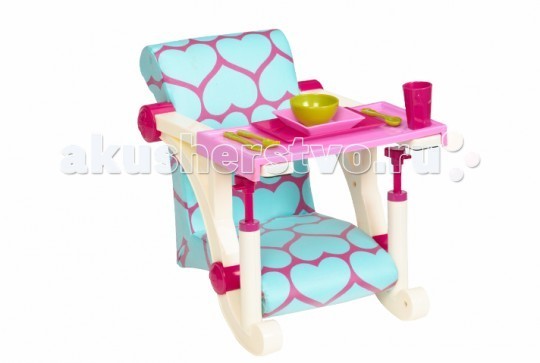 Our Generation Dolls Стульчик для кормления куклы 46 см (крепление к столу)Стульчик для кормления куклы 46 см (крепление к столу) Our Generation Dolls Стульчик для кормления куклы 46 см (крепление к столу)Стульчик для кормления куклы 46 см (крепление к столу)Our Generation Dolls Стульчик для кормления куклы 46 см (крепление к столу). Если ребёнок хочет покормить свою куклу, ему необходимо для этого специальное приспособление – стульчик для кормления куклы (крепится к столу) В комплекте Вы найдёте поднос, вилочку, две тарелки, миску, ложку и чашку. Этого хватит для того, чтобы сытно и вкусно покормить любимицу Вашей малышки. Отметим, что стул этот можно крепить к столу.<br>