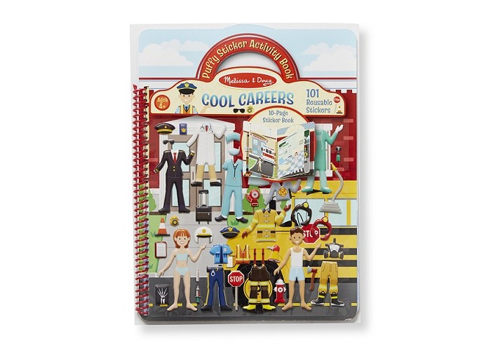 Melissa & Doug Творчество Набор стикеров Классная карьераТворчество Набор стикеров Классная карьера Melissa & Doug Творчество Набор стикеров Классная карьераТворчество Набор стикеров Классная карьераMelissa & Doug Творчество Набор стикеров Классная карьера.. Уникальный 10 страничный альбом на пружинке, с многоразовыми наклейками. Дети смогут познакомиться с различными профессиями - врач, учитель, пожарный, летчик, строитель и др., а так же наглядно увидеть рабочие сцены - аэропорт, школа, больница и др. Более 100 многоразовых наклеек - можно придумать увлекательную историю с продолжением или изменить тематику истории. Компактный размер и высокое качество исполнения позволяют взять альбом в путешествия и поездки.<br>