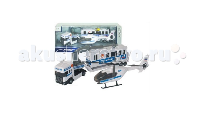 Autotime Набор машина и вертолет Scania TeamНабор машина и вертолет Scania Team Autotime Набор машина и вертолет Scania TeamНабор машина и вертолет Scania TeamНабор Autotime Scania Team милиция с вертолетом — это коллекционная модель, которая является копией настоящего автомобиля в масштабе 1:48 В замечательный набор полицейского игрушечный входит: машина и вертолет У машинки открываются двери, двигаются колеса. Размер вертолета 20 см, машины 28 см. Специальные эффекты: свет, звук.<br>