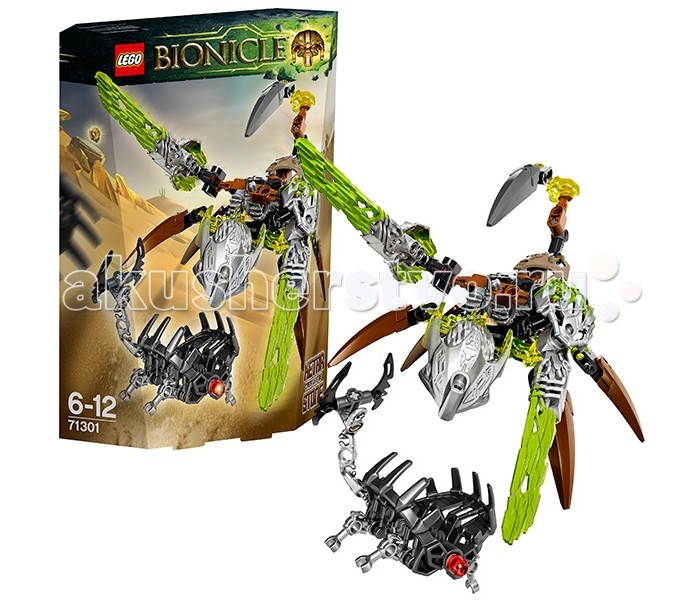 Конструктор Lego Bionicle 71301 Лего Бионикл Кетар, Тотемное животное КамняBionicle 71301 Лего Бионикл Кетар, Тотемное животное Камня Конструктор Lego Bionicle 71301 Лего Бионикл Кетар, Тотемное животное КамняBionicle 71301 Лего Бионикл Кетар, Тотемное животное КамняКонструктор Lego Bionicle 71301 Лего Бионикл Кетар, Тотемное животное Камня Конструктор Lego Bionicle собирается из 80 деталей. Кетар - тотемное животное камня. Он обитает в огромное каменистой пустыне, расположенной на острове Окото. Может объединятся с не только с Тоа Камня, но и с другими героями. Кетар наделяет их невероятной стойкостью и проворством. Кетар напоминает скорпиона - у него есть хвост с острым наконечником и две большие клешни-лезвия, зеленые и полупрозрачные, будто покрытые ядом. С их помощью он легко может уничтожить Капкан Тьмы, коварно спрятанный среди пустыни. Капкан может ловить тотемных животных, захлопывая наточенные клешни. В комплекте тотемное животное и Капкан Тьмы У тотемного животного подвижные конечности; капкан может захлопываться Тотемное животное может объединиться с любым Тоа, наделяя его силой Количество деталей: 80 шт.<br>