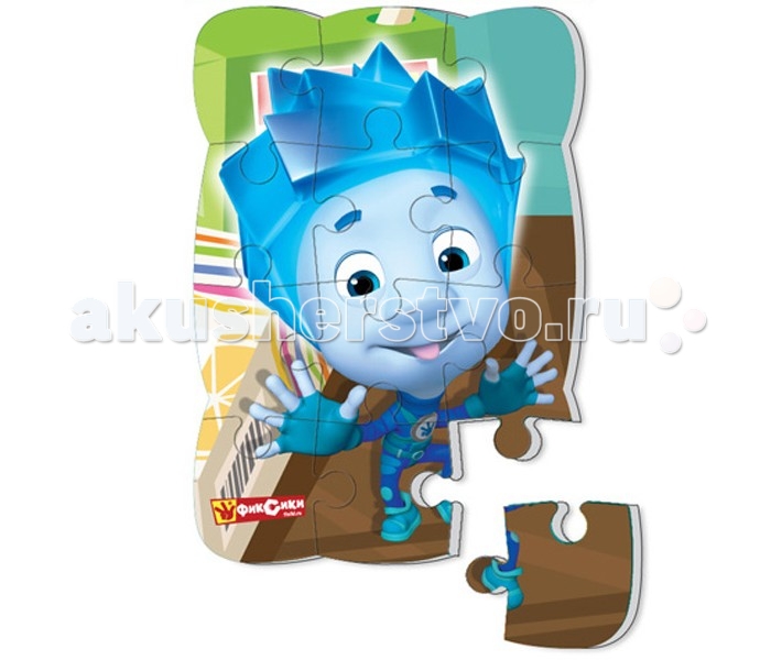 Vladi toys Пазлы на магните Фиксики Нолик 12 деталейПазлы на магните Фиксики Нолик 12 деталей Vladi toys Пазлы на магните Фиксики Нолик 12 деталейПазлы на магните Фиксики Нолик 12 деталейПазл на магните Фиксики состоит из 12 крупных деталей. Каждая деталь пазла объемная и мягкая, благодаря специальной прослойке. Ее легко перемещать по поверхности, удобно брать в руку и держать маленькими детскими пальчиками. Необычный вид соединения деталей делает игру настоящей головоломкой, которая помогает весело проводить время и развиваться. Пазл можно собирать на холодильнике или любой магнитной поверхности. Размер пазла 23 х 16 х 0.3 см.<br>