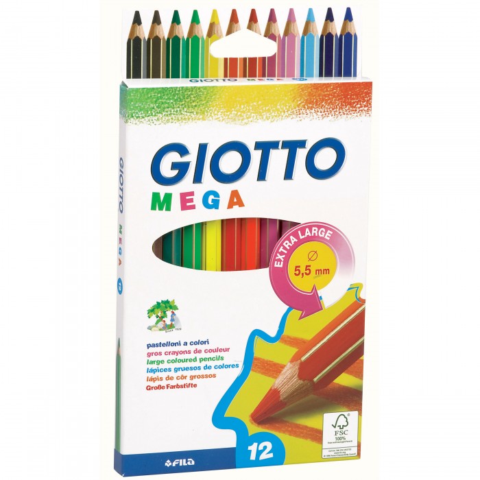 Giotto Mega Цветные гексагональной формы, утолщенные 12 шт. от Акушерство Giotto Mega Цветные гексагональной формы, утолщенные 12 шт. от Акушерство