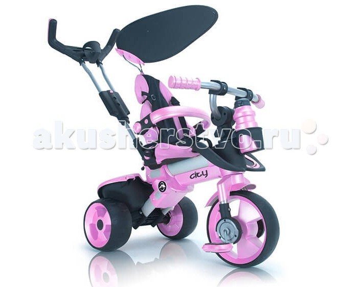 Велосипед трехколесный Injusa City Trike AluminiumCity Trike Aluminium Велосипед трехколесный Injusa City Trike AluminiumCity Trike AluminiumВелосипед Play Injusa City Trike Aluminium изменит ваше представление о том, каким должен быть испанский велосипед-коляска.Бескомпромиссная приверженность качеству и строгое соблюдение европейских стандартов позволит велосипеду City стать эталоном надежного, безопасного и комфортного 3-х колесного велосипеда-коляски. Особенности: Уверенные линии и идеальные пропорции отражают надежность и элегантность нового велосипеда В модели City использованы высококачественные материалы и современные технологии Потрясающий дизайн-это гораздо больше, чем просто красивая форма. Это создание особого настроения, с которым вы выходите на прогулку Динамизм линий прекрасно сочетается с продуманными функциями,которые даже самую короткую поездку превращают в комфортное путешествие City-велосипед, сочетающий заботу о малыше с заботой о родителе.С первых минут он покоряет ощущением комфорта, качества и надежности Дизайн продуман до мелочей. А динамичная внешность, мощные колеса и легкость управления не оставит никаких сомнений: City создан превращать каждую поездку в удовольствие Если вы оцените не только удобство, City способен произвести впечатление своей внешностью и окончательно покорить невероятным комфортом Алюминиевая рама Покрытие по новейшей технологии Ручка управления регулируется по высоте Эргономичные подножки когда велосипед-коляска Резиновые накладки на педали Съемный барьер безопасности из новейших материалов Функция свободное колесо позволяет крутить педали в обе стороны и не мешать маме управлять велосипедом Ножной тормоз для мамы 2 крепежа для бутылок Дизайнерская задняя багажная корзинка с крышкой Размеры: 113х48х100 см<br>