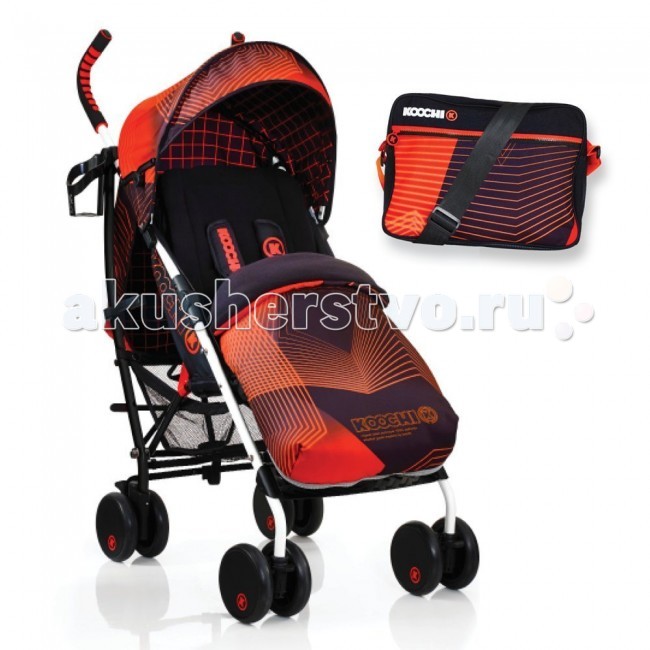 Коляска-трость Koochi SpeedstarSpeedstar Коляска-трость Koochi SpeedstarSpeedstarЯркая коляска-трость Speedstar для малышей до 3 лет. Не занимает много места при хранении благодаря возможности складываться по типу «зонтик» с автоматической блокировкой. Различные позиции наклона спинки создадут комфортные условия для сна ребенка на свежем воздухе. Приятным дополнением будет множество аксессуаров в комплекте: сумка для мамы через плечо, цветовая маркировка обода колёс, спортивные ручки двух оттенков, держатель для чашки, складывающийся капюшон коляски и чехол для ножек. Характеристики: Для детей до 3 лет Максимальная нагрузка на коляску - 15 кг Чехол для ножек на флисовой подкладке, на молнии Компактное складывание коляски по типу «зонтик» с автоматической блокировкой Легкий вес коляски Передняя и задняя подвеска Передние колеса коляски фиксируемые Множество позиций наклона спинки коляски В комплекте коляски съемный капюшон, дождевик, сумка для мамы и подстаканник Съемные 5-точечные ремни безопасности с подушечками Большая просторная корзина для покупок Коляска соответствует EN1888: 2012 Размеры и вес: Размер в собранном виде(Д х Ш х В), см: 84 х 47 х 107 Размер в сложенном состоянии (Д х Ш х В), см: 31 х 29 х 106 Вес коляски-трости Speedstar: 7 кг<br>