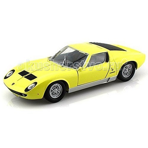 MotorMax Машинка коллекционная 1:24 Lамborghini Miura P 400 SМашинка коллекционная 1:24 Lамborghini Miura P 400 S MotorMax Машинка коллекционная 1:24 Lамborghini Miura P 400 SМашинка коллекционная 1:24 Lамborghini Miura P 400 SMotorMax Машинка коллекционная 1:24 Lамborghini Miura P 400 S - сделана в точности как настоящий автомобиль: у модели такие же детали, и даже внутренний салон полностью идентичен оригинальному. Мощный автомобиль сделан из литого металла, он имеет приятную тяжесть, плавно и аккуратно движется по ровной поверхности. Прорезиненные шины добавляют реалистичности модели. У игрушки открываются двери, а в шикарный салон можно усадить и водителя, и пассажира. Если открыть капот, можно увидеть реалистичный моторный отсек, а в открывающийся багажник сложить ценный груз. В процессе игры с машинкой развивается воображение и мелкая моторика, что немаловажно для детей. Уникальная модель, представленная в масштабе 1:24, станет прекрасным подарком как для коллекционера, так и для ребенка. Удивляйте и наслаждайтесь лучшими игрушками от Motormax!<br>