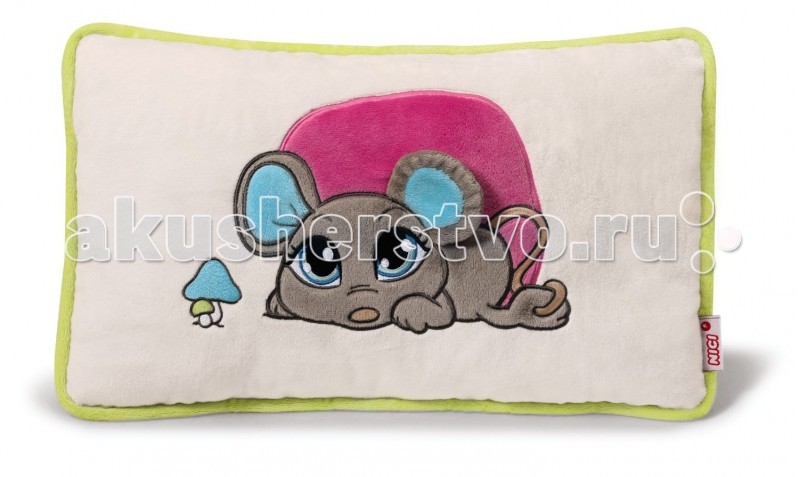 Nici Подушка Мышка серая 43x25 смПодушка Мышка серая 43x25 см Nici Подушка Мышка серая 43x25 смПодушка Мышка серая 43x25 смПодушка Серая мышка от Nici декорирована вышивкой с изображением очаровательного мышонка. Его глазки вышиты с высокой точностью и придают особую трогательность и очаровательность мышке. А одно ушко сделано объемным, чтобы ребенок смог его трогать, тем самым развивая тактильное восприятие. Подушка изготовлена из высококачественныого плюша и гипоаллергенного синтепона без использования пластиковых элементов. Она удивительно мягкая на ощупь, легко стирается и способна надолго сохранить свою форму и цвет. Подушка станет оригинальным украшением детской комнаты и придаст ей особенный стиль.<br>