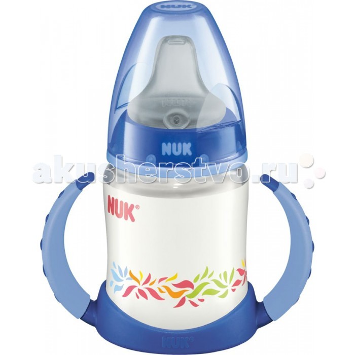 Бутылочка Nuk First Choice пластик с насадкой из термоэластопласта 150 млFirst Choice пластик с насадкой из термоэластопласта 150 мл Бутылочка Nuk First Choice пластик с насадкой из термоэластопласта 150 млFirst Choice пластик с насадкой из термоэластопласта 150 млРазработана специально для малышей с 6 месяцев. Легко переходим от груди к бутылочке, от бутылочки к самостоятельному питью. Произведена из высококачественного материала - пластика (РС, не содержит Bisphenol-A). Мягкий носик со специальным отверстием. Съемные ручки не скользят - удобно держать. Закупоривающий диск, завинчивающееся кольцо и защитный прозрачный колпачок. Насадка для питья не протекает. Легко разбирается - очень удобно наполнять и очищать.<br>
