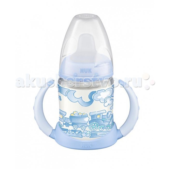 Бутылочка Nuk Baby Rose & Blue пластик 150 мл с ручкамиBaby Rose & Blue пластик 150 мл с ручками Бутылочка Nuk Baby Rose & Blue пластик 150 мл с ручкамиBaby Rose & Blue пластик 150 мл с ручкамиРазработана специально для малышей с 6 месяцев. Легко переходим от груди к бутылочке, от бутылочки к самостоятельному питью. Произведена из высококачественного материала - пластика (РС, не содержит Bisphenol-A). Мягкий носик со специальным отверстием. Съемные ручки не скользят - удобно держать. Закупоривающий диск, завинчивающееся кольцо и защитный прозрачный колпачок. Насадка для питья не протекает. Легко разбирается - очень удобно наполнять и очищать.<br>