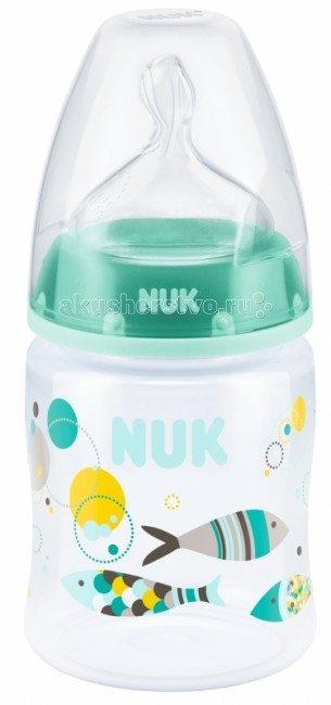 Бутылочка Nuk First Choice Plus пластик 150 мл силиконовая соска МFirst Choice Plus пластик 150 мл силиконовая соска М Бутылочка Nuk First Choice Plus пластик 150 мл силиконовая соска МFirst Choice Plus пластик 150 мл силиконовая соска МБутылочка Nuk First Choise Plus сделана из полипропилена. Это качественный и гигиеничный материал, который позволяет надолго сохранить изделие чистым, красивым и безопасным. На нем не образуется мутный налет даже при длительном использовании. Благодаря тому, что у бутылочки широкое горлышко, ее удобно наполнять и чистить. В комплекте с бутылочкой имеется силиконовая соска размера 1 (0-6 месяцев) с отверстием М (среднее, для молока). Защиту от колик обеспечивает особая система вентиляционных отверстий, которая предохраняет ребенка от заглатывания излишков воздуха. Ортодонтическая форма благотворно влияет на правильное развитие прикуса. Силикон не содержит Бисфенол-А, не имеет запаха и привкуса. Во время сосания он способствует возникновению у малыша ощущений, очень схожих с процессом естественного грудного вскармливания. Входящую в комплект соску размера 1 впоследствии можно будет заменить любой другой из линейки NUK First Choise (продаются отдельно).<br>