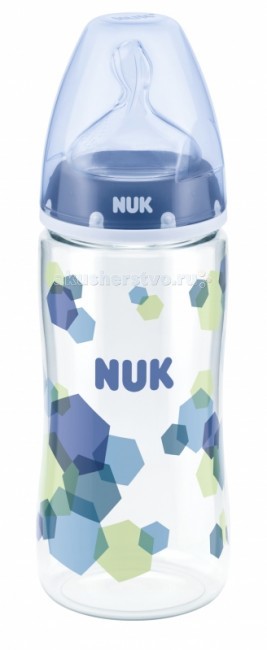 Бутылочка Nuk First Choice Plus пластик 300 мл силиконовая соска МFirst Choice Plus пластик 300 мл силиконовая соска М Бутылочка Nuk First Choice Plus пластик 300 мл силиконовая соска МFirst Choice Plus пластик 300 мл силиконовая соска МБутылочка Nuk First Choise Plus сделана из полипропилена. Это качественный и гигиеничный материал, который позволяет надолго сохранить изделие чистым, красивым и безопасным. На нем не образуется мутный налет даже при длительном использовании. Благодаря тому, что у бутылочки широкое горлышко, ее удобно наполнять и чистить. В комплекте с бутылочкой имеется силиконовая соска размера 1 (0-6 месяцев) с отверстием М (среднее, для молока). Защиту от колик обеспечивает особая система вентиляционных отверстий, которая предохраняет ребенка от заглатывания излишков воздуха. Ортодонтическая форма благотворно влияет на правильное развитие прикуса. Силикон не содержит Бисфенол-А, не имеет запаха и привкуса. Во время сосания он способствует возникновению у малыша ощущений, очень схожих с процессом естественного грудного вскармливания. Входящую в комплект соску размера 1 впоследствии можно будет заменить любой другой из линейки NUK First Choise (продаются отдельно).<br>