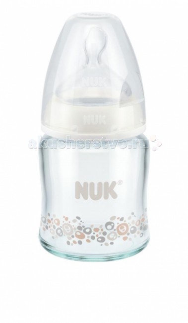 Бутылочка Nuk First Choice стекло с антиколиковой соской из силикона 120 млFirst Choice стекло с антиколиковой соской из силикона 120 мл Бутылочка Nuk First Choice стекло с антиколиковой соской из силикона 120 млFirst Choice стекло с антиколиковой соской из силикона 120 млБутылочки и соски NUK FIRST CHOICE обладают всеми преимуществами ортодонтической соски NUK и вызывают у ребенка ощущения, сходные с теми, которые возникают при сосании материнской груди. Особенности: Ортодонтическая форма соски повторяет форму материнского соска во время кормления грудью, способствуя правильному развитию полости рта. Антиколиковая система NUK Anti - Colic AIR SYSTEM снижает вероятность возникновения детских колик, вызываемых вредным заглатыванием воздуха. Экстра широкое горлышко для легкого наполнения и очищения. Закупоривающий диск легко вставляется в завинчивающееся кольцо, что позволяет бутылочке оставаться герметичной даже во время сильной встряски. При закрытии защитный колпачок защелкивается, сигнализируя о том, что соска защищена от бактерий. К бутылочке прилагается силиконовая соска 1 (М) (0-6 мес.) среднее отверстие. С разноцветными детскими мотивами. Совместимы с любыми товарами серии NUK FIRST CHOICE<br>