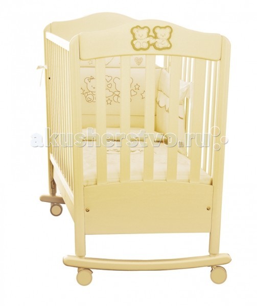 Детская кроватка Pali Marilyn Prestige (качалка)Marilyn Prestige (качалка) Детская кроватка Pali Marilyn Prestige (качалка)Marilyn Prestige (качалка)Кроватка качалка Pali Marily Prestige из выдержанного бука. Характеристики: • Размер внешний: длина 109 х ширина 65 х высота 102 см • Размер внутренний (для матраса): длина 100 х ширина 60 см • Материал: кровать сделана из выдержанного бука Особенности: • Кроватка качалка • Все лаки, краски и клеи - натуральные и нетоксичные • Бортики кровати опускаются на 20-25 см, один из них снимается полностью, так что кровать может использоваться как диванчик • Колеса снабжены блокирующим тормозом • Подматрасник состоит из деревянных реек • Все лаки, краски и клеи — натуральные и нетоксичные • Бортики кровати опускаются на 20-25 см, один из них снимается полностью, так что кровать может использоваться как диванчик • Колеса снабжены блокирующим тормозом • Подматрасник состоит из дервянных реек • матрас в комплекте<br>