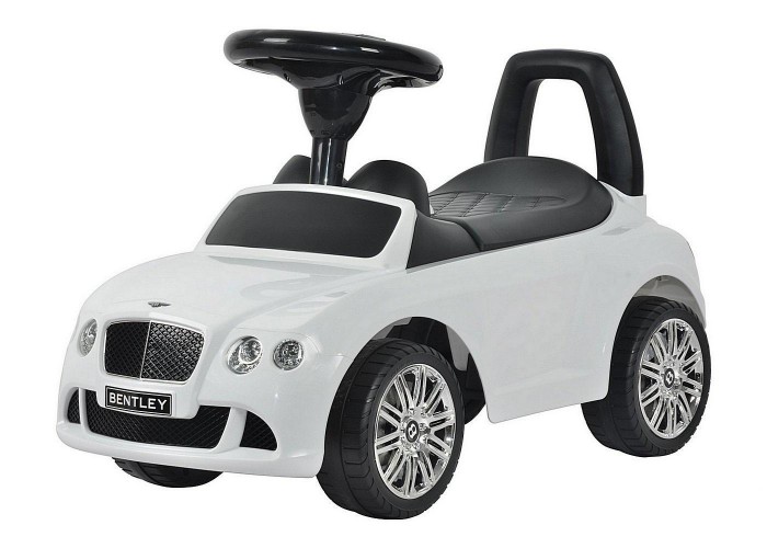 Каталка R-Toys Bentley с музыкойBentley с музыкой Каталка R-Toys Bentley с музыкойBentley с музыкойТочная копия настоящего автомобиля Bentley по лицензии известного автоконцерна. Реалистичный дизайн Bentley с повторением точных деталей дает ощущение подлинности автомобиля. Хромированные диски с тормозами “Bentley”, реалистичные передние и задние фары, хромированная решетка радиатора, хромированный логотип на решетке радиатора, хромированные элементы на кузове - все как у настоящего автомобиля Bentley. Каталка-автомобиль Bentley станет отличным подарком для маленького непоседы. Машинка приводится в действие, как и все толокары, отталкиваясь ножками от земли. Достаточно покрутить руль и машинка едет сама, развивает достаточную, но безопасную для ребенка скорость. Таким образом каталка поможет развивать ребёнка физически и укреплять мышцы ног. На толокаре можно кататься как на улице, так и в помещении. Рулём малыш определяет направление движения. Музыкальные эффекты на руле каталки. Очень эргономичное сиденье. Эргономика - 10 баллов. Ширина посадочного места: 21 см. Под сиденьем – вместительный багажник для игрушек. Сиденье и руль выполнены из матового пластика идеального качества и приятны на ощупь. Сделано из высококачественного пластика с обработкой по самым современным технологиям обработки пластика. Максимальная нагрузка - 30 кг. Рекомендуется для детей от 12 месяцев. Размер 66.5х29.5х26 см<br>