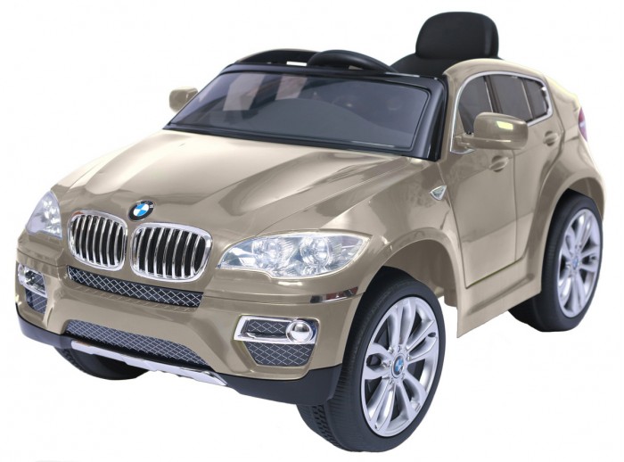 Электромобиль R-Toys BMW X6BMW X6 Электромобиль R-Toys BMW X6BMW X6R-Toys BMW X6 с пультом радиоуправления 12 V, покрытие-мерцающий металик. Это точная копия оригинальной модели X6: обе боковые двери открываются, руль со значком BMW, ветровое оргстекло, боковые зеркала, хромированные диски, хромированные значки BMW, неоновая голубая подсветка, реалистичная приборная панель в салоне с подсвечивающимися голубым неоновым светом приборами - все повторяет настоящий автомобиль. Особенности: Мягкие и бесшумные колеса выполнены по новейшей технологии - из пластмассы с добавлением латекса. Это самые мягкие колеса в коллекции электромобилей. Заводится электромобиль путем нажатия кнопки на панеле. При этом издается звук, как если Вы заводите настоящий авто - рев автомобиля. Приводится в движение нажатием ногой на педаль - все как в настоящем авто. Едет вперед-назад, 2 скорости, 4WD. Вы можете управлять электромобилем дистанционно с помощью пульта радиоуправления: вперед-назад, вправо-влево. Максимальная скорость - 3-5 км\ч. Очень красивое покрытие корпуса: мерцающая металлическая покраска. Очень красивая голубая неоновая подсветка приборов на панеле в салоне авто. Фары и полоски под фарами-Фары: передней фиксированной (луч), светодиодная подсветка, меняющаяся под музыку. Есть вход для мобильного телефона, МРЗ. Возможно регулировать громкость. 2 двигателя, 2 аккумулятора. В комплекте - зарядное устройство и аккумулятор. Максимальная нагрузка 30 кг. Вождение электромобиля обостряет ум ребенка, заставляет анализировать действия, которые требуют внимания,ответственности,собранности и серьезности. Помогают обучиться управлению транспортным средством, правилам дорожного движения. Потому что в современном мире рано или поздно все дети повзрослев, сядут за руль настоящего автомобиля. Они никогда не забудут свой первый автомобиль. Только не забудьте пристегнуть ремни безопасности.<br>