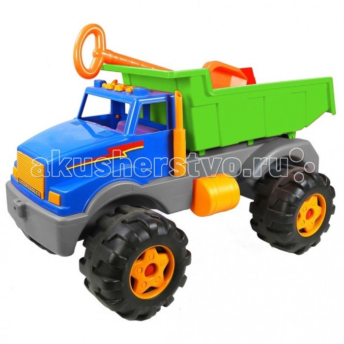 R-Toys Автомобиль Супермаг BIGАвтомобиль Супермаг BIG R-Toys Автомобиль Супермаг BIGАвтомобиль Супермаг BIGR-Toys Автомобиль Супермаг BIG на 6 широких и проходимых колесах понравится юному автомобилисту - любителю больших и прочных машин. Особенности: Такая игрушка будет незаменима в песочнице, с ней можно играть бесконечно, перевозить песок и многое другое. Игра с такими большими самосвалами позволяет в полной мере имитировать реальные погрузочно-разгрузочные работы, дает возможность применить ребенку свою фантазию, помогает разыгрывать различные ситуации. Это идеальная игрушка для игр на открытом воздухе и отлично подойдет для игры на даче, во дворе, на загородных участках, на площадках, в песочницах. Эти самосвалы отличаются высоким качеством, дизайном и функциональностью. Яркий и красивый дизайн понравится Вашему малышу! Эта машина способна решать большие воспитательные задачи, развивает много хороших качеств: помощь друзьям и взрослым, ответственность, заботу, доброту и внимание. Детская машина - самосвал Супермаг BIG — это пластмассовая игрушка, изготовленная из высококачественного сырья. В производстве этих машин используются безопасные материалы. Пластик не деформируется и не выгорает под солнцем. Рекомендуется для детей от 2 лет. В комплекте: большая лопатка для игр в песочнице.<br>