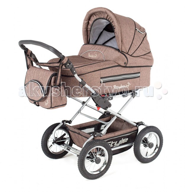 Коляска Reindeer Style Len 3 в 1 с конвертомStyle Len 3 в 1 с конвертом Коляска Reindeer Style Len 3 в 1 с конвертомStyle Len 3 в 1 с конвертомКоляска Reindeer Style Len - это новая классическая модель с кожаной ручкой и рамой улучшенной конструкции. Максимально возможная комплектация. Лен - очень прочная и натуральная ткань с красивой стильной фактурой цвета. Имеет влагостойкую пропитку. Люлька: Удобное и очень вместительное лежачее место. Может использоваться до года! Все ткани – натуральные. Внутренний чехол и матрасик – из хлопка, наружная обивка выполнена из смесовых тканей с влагоустойчивой пропиткой Внутренний чехол и матрасик снимаются, можно постирать По периметру встроены светоотражатели Подъемный подголовник – регулируется в 4-х положениях Деревянное донышко – не мерзнет зимой и «дышит» летом В капюшон встроена москитная сеточка для проветривания Не продуваемые, утепленные борта Установлен механизм колыбели с фиксаторами Можно установить на раму в двух положениях: «по ходу движения» и «против хода движения» Внутренний размер люльки Д80 х Ш38 х Г25 см Прогулочный блок: Вместительное сидячее место. Может использоваться от 6-ти месяцев до 3-х лет Борта и подножка обшиты прозрачной пленкой, что препятствует загрязнению Комплектуется капюшоном и накидкой на ножки от люльки, а также натуральным конвертом в виде чехла или матрасика 4 положения регулировки спинки. Можно опустить в горизонтальное положение, чтобы малыш смог полноценно поспать Можно установить в двух положениях: “лицом к маме” и “лицом от мамы” Страховочные пятиточечные ремни безопасности с мягкими накладками Рама и колеса: Кожаная ручка, регулируется по высоте Мягкая амортизация. Рессоры из нового прочного материала «металло-пластика» не скрипят, не требуют смазки Легкая маневренность Рама легко складывается “книжкой”, помещается в любой багажник Вместительная корзинка для покупок, легко снимается, чтобы постирать Надувные колеса диаметром 30 см. Имеют камеру и покрышку с хорошим протектором. Надуваются любым насосом с автомобильным ниппелем. Колеса имеют втулку и подшипник, который способствует плавному, легкому ходу и препятствует истиранию втулки Ширина рамы с колесами – 60 см. Проезжает в самый маленький лифт Автокресло: Предназначено для детей от 0 до 10 кг Трех-точечные ремни безопасности с мягкими накладками Съемный матрасик и капюшон Обшивка легко снимается, чтобы постирать Имеет несколько уровней прорезей для ремней безопасности Удобно использовать как переноску Есть функция колыбели Легко устанавливается на раму Очень легкий вес – всего 3 кг! В комплекте: Натуральный меховой конверт из овечьей шерсти. Расстегивается, превращается в матрасик. Сверху стягивается в капюшон. Закрепляется на прогулочном блоке, саночках Сумка на молнии с дополнительными кармашками. Закрепляется на раме. Имеет жесткое съемное дно и удобные крепления для бутылочек Москитная сетка Дождевик Шасси с люлькой: 14 кг Шасси с прогулочным блоком: 11 кг Люлька: 7 кг Шасси с колесами: 7 кг Автокресло: 3 кг<br>
