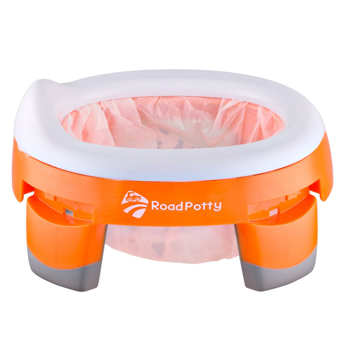Горшок HandyPotty дорожный и насадка на унитаздорожный и насадка на унитаз Горшок HandyPotty дорожный и насадка на унитаздорожный и насадка на унитазГоршок дорожный HandyPotty – это незаменимый предмет для незабываемых путешествий вместе с ребенком. Он может заменить сразу три аксессуара. HandyPotty – это продуманная самым тщательным образом многофункциональная конструкция. Его устойчивое широкое сиденье, изготовленное из гипоаллергенного пластика, оборудовано специальным барьером для предотвращения разбрызгивания содержимого горшка. Выбор требуемой функции HandyPotty осуществляется при помощи изменения положения ножек. Кроме того, к этому складному горшку можно приобрести сопутствующие товары, такие, как силиконовая вкладка в него. Особенности: Использование в качестве обычного горшка. Для этого достаточно привести ножки приспособления в такое положение, при котором его сиденье поднимется на оптимальную для ребенка высоту. Сиденье используется в комплекте с многоразовой вкладкой, которую можно с легкостью отсоединить для мытья и дезинфекции. Горшок для путешествий – использование HandyPotty в таком качестве становится возможным с помощью применения специальных одноразовых сменных пакетов, которые кладутся под сиденье и не причиняют ребенку какого-либо дискомфорта. После того, как ребенок воспользуется горшком, они утилизируются как памперсы. При транспортировке ножки горшка можно сложить – это позволяет ему занимать мало места. Адаптер для ребенка на унитаз – для использования в подобном качестве достаточно просто развернуть ножки наружу до крайнего положения. С одной стороны, это позволяет ребенку занять устойчивое положение на унитазе, а с другой – предотвращает контакт его кожных покровов с обитающими на сиденье унитаза бактериями. Легкость и компактность горшка, и одновременно с этим его прочность. Он не сломается и не деформируется даже после того, как был использован множество раз. В сложенном виде горшок с легкостью помещается даже в небольшую сумку. Универсальность конструкции. HandyPotty может использоваться где угодно – в автомобиле и поезде, на борту теплохода или в самолете. Родителям малыша не придется выстаивать с ним очереди в общественный туалет. Кроме того, горшок HandyPotty незаменим на даче и в поездках за город.<br>