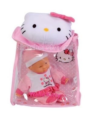 Simba Пупс New Born Baby Hello Kitty в рюкзачкеПупс New Born Baby Hello Kitty в рюкзачке Simba Пупс New Born Baby Hello Kitty в рюкзачкеПупс New Born Baby Hello Kitty в рюкзачкеПупс Simba New Born Baby Hello Kitty в рюкзачке Очаровательные малыши, одетые в комбинезончики различных цветов с изображением Hello Kitty, не оставят равнодушной ни одну девочку. Любой из них с радостью поселится в вашем доме и примет заботу, любовь и нежное обращение. А малышка научится обращаться с малышом. Куколка подходит для сюжетно-ролевых игр, а благодаря небольшим размерам с ней справится даже самая маленькая девочка. Размер куклы: 20 см<br>