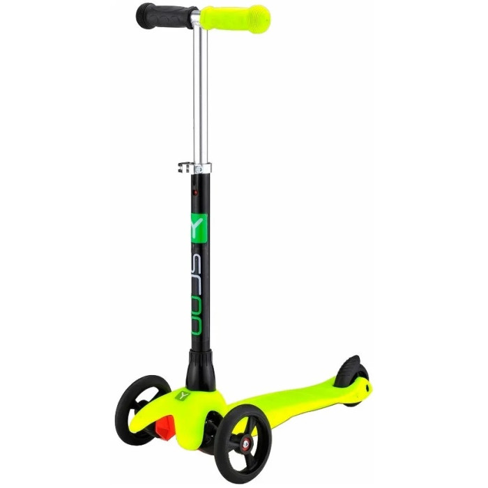 Самокат Y-Scoo Mini GlamMini Glam Самокат Y-Scoo Mini GlamMini GlamОсобенности: Ручка съемная - очень простой и надежный механизм, регулируется по высоте до 97 см. Ручки на руле резиновые, с добавлением латекса - очень мягкие и приятные на ощупь. Самокат имеет уникальную запатентованную систему управления. Единственная в мире технология двойных передних колес создана специально для самых маленьких детей и обеспечивает безопасность. Гибкая подножка сделана из мягкого пластика, усиленного стекловолокном, что исключает риск травмирования. Очень легкий вес - всего 1,3 кг. Причина в передовых технологиях прорезиненного пластика и алюминиевого корпуса. Благодаря уникальной запатентованной системе управления, малыш сможет легко и непринужденно управлять самокатом, наклоняя ручку влево или вправо при поворотах. Легкий и податливый тормоз поможет малышу вовремя остановиться, достаточно нажать на него ногой. Алюминиевая ручка, очень легкая и эргономичная, создана специально для самых маленьких. Полиуретановые литые колеса PU. Диаметр колес: передние - 120мм, задние - 76мм Подшипники: ABEC-5 Задний тормоз Платформа: 34х11см Нагрузка: 30 кг Самокат поставляется в индивидуальной подарочной упаковке.<br>