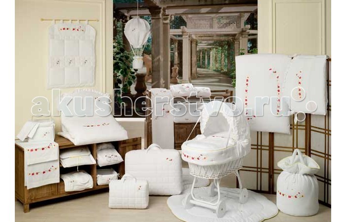 

Одеяло BabyPiu Le Chicche из ткани пике с вышивкой для люльки